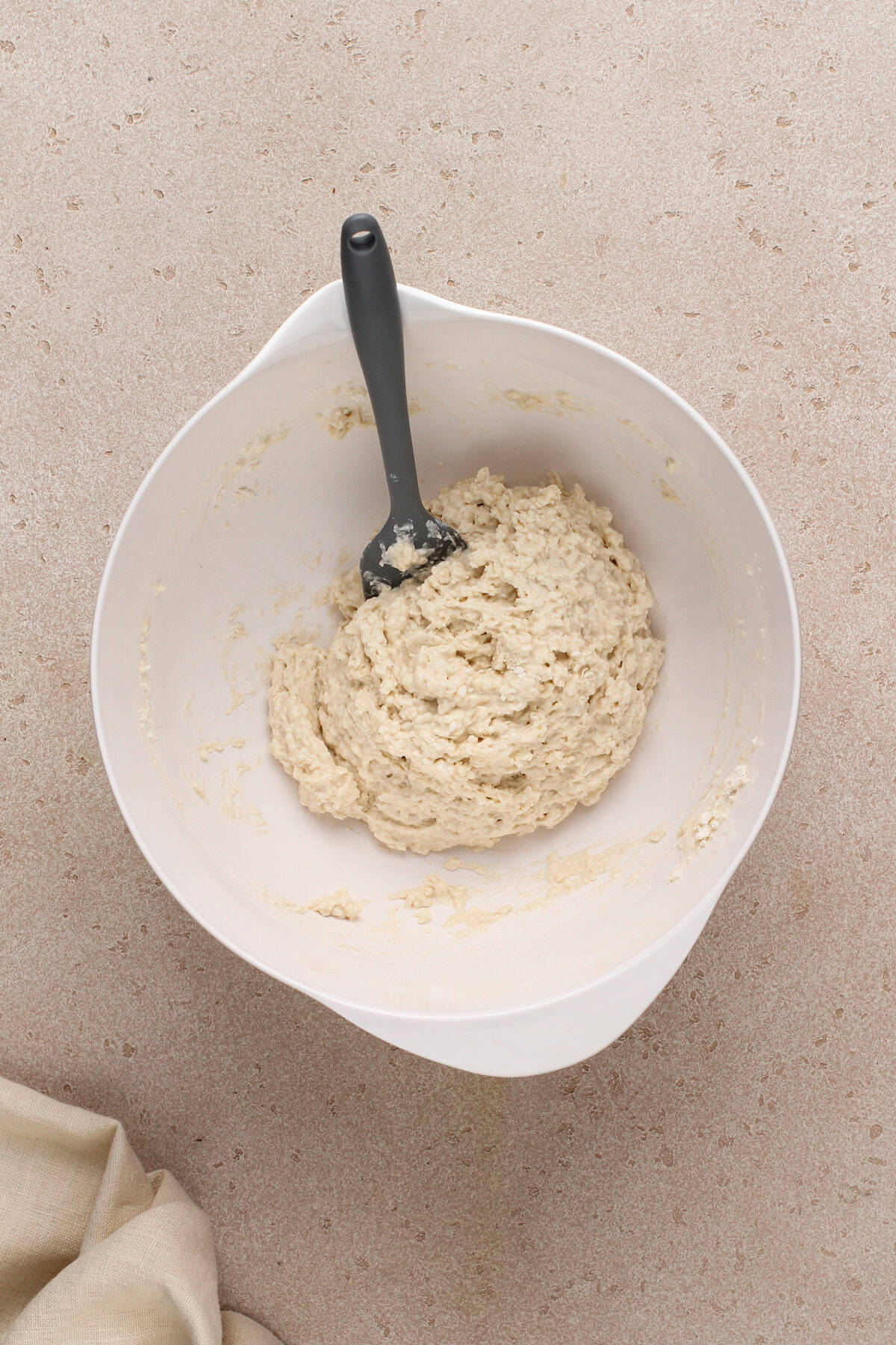 7up biscuit dough in a white bowl.