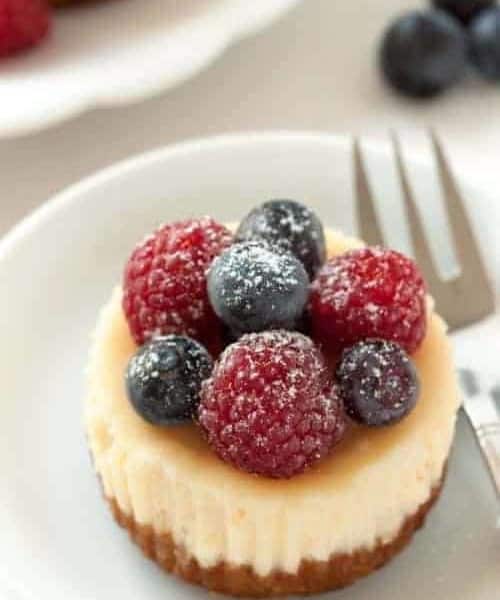 Gluten-Free Mini Cheesecakes will be a hit at your next party. Your guests will love them!