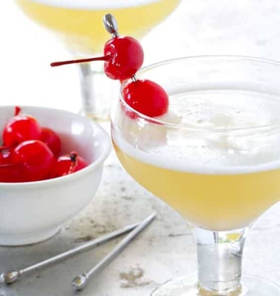 Celebrate summer with this delicious Pineapple Upside Down Cake Cocktail. So delicious!